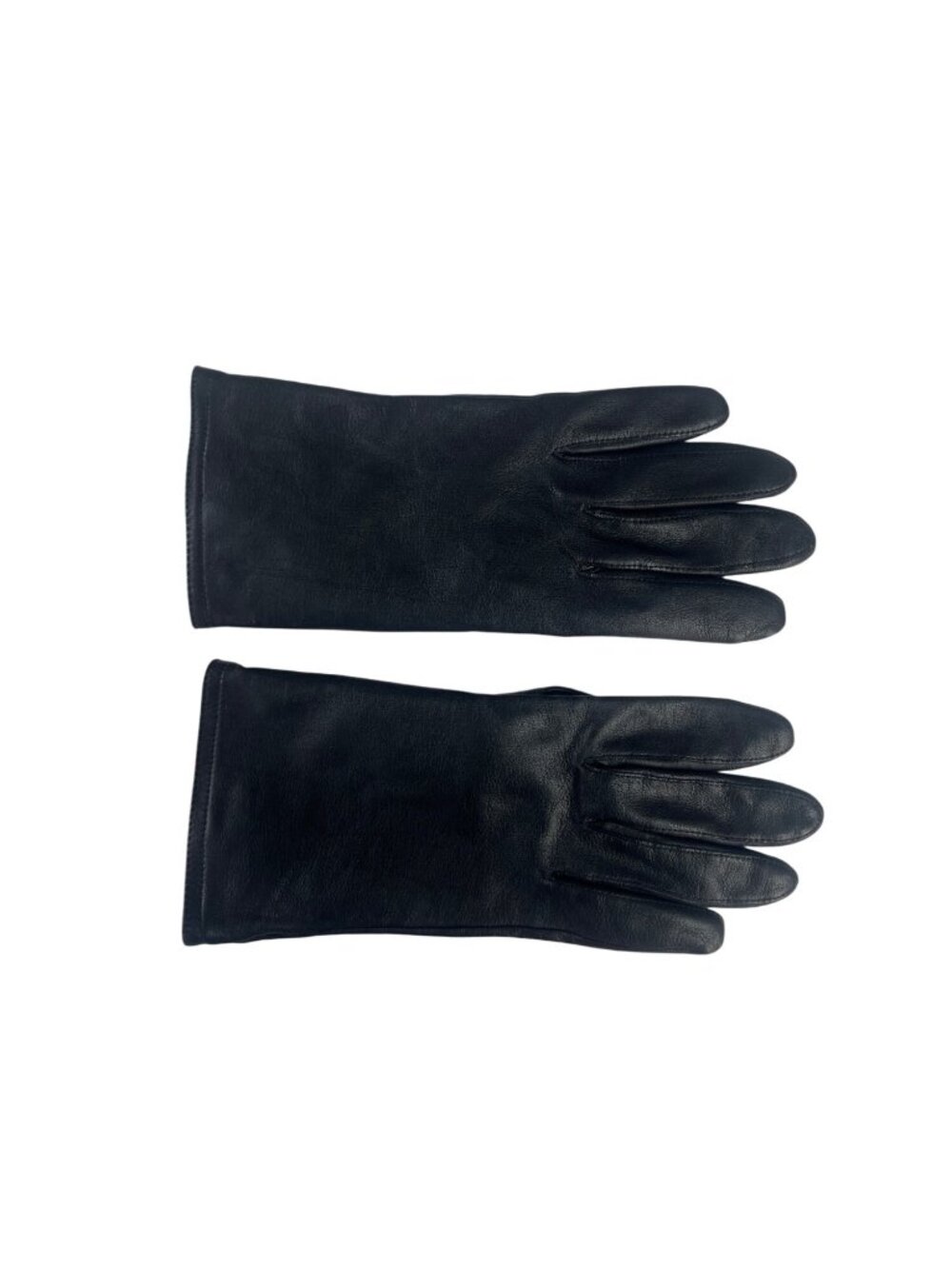 Aris Genuine Leather Gloves Womens Size 8 Black Winter Snow Fleece Lined